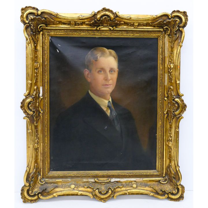 Charles Frederick Naegele (1857-1944 Tennessee) Portrait of a Gentleman Oil on Canvas.