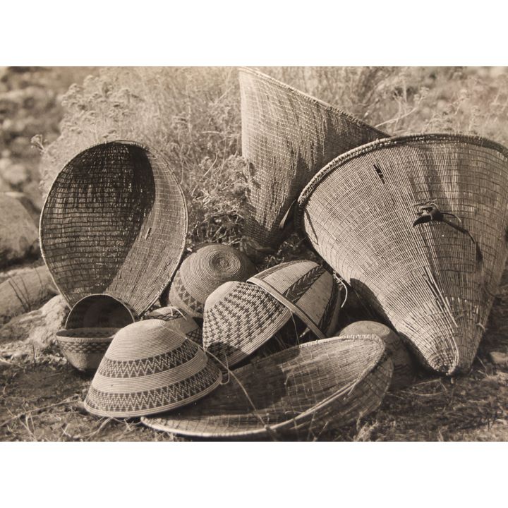 Edward Curtis ''Mono Basketry'' Silver Gelatin