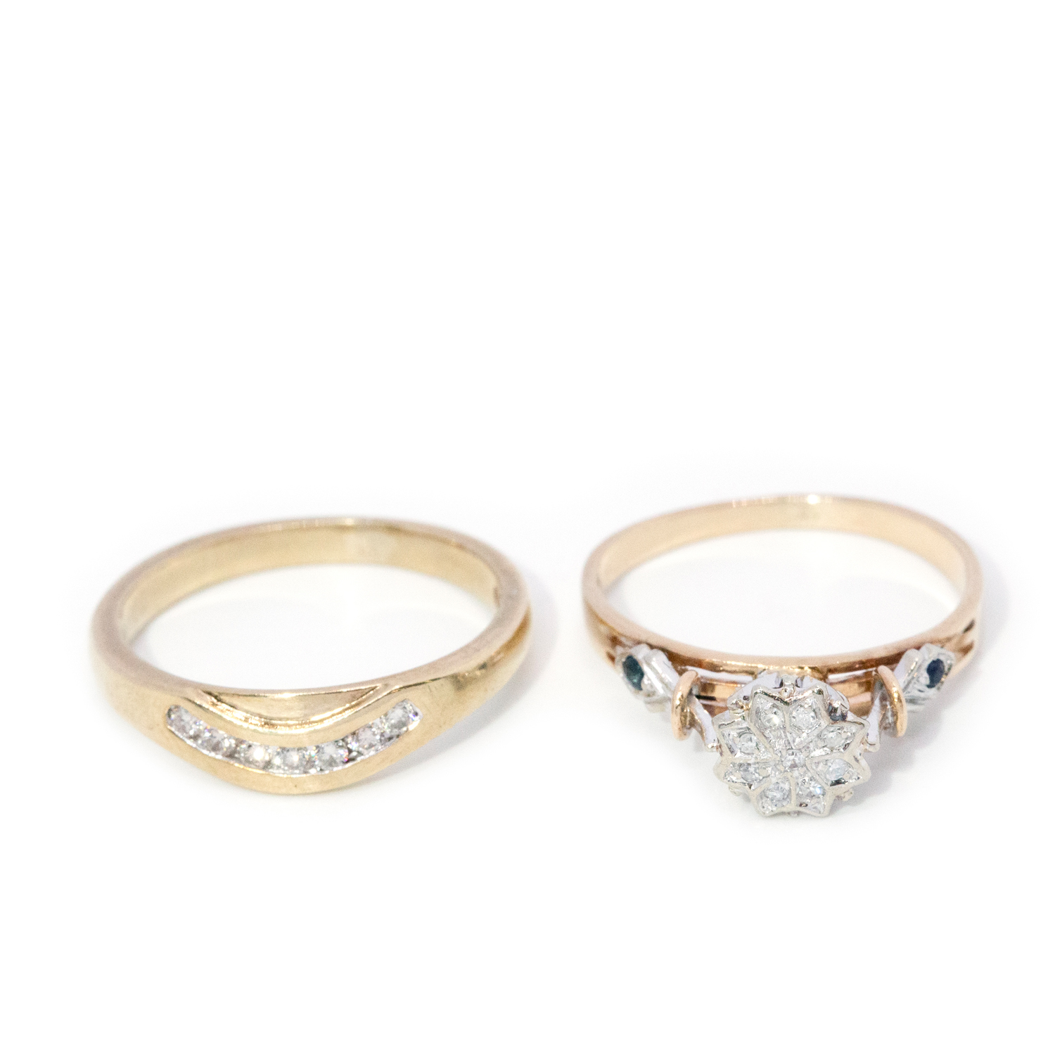 Diamond & Sapphire 9ct Gold Rings