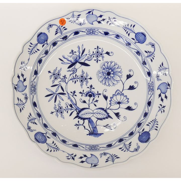 Meissen Blue Onion Porcelain Large Round Serving Plate- 17"