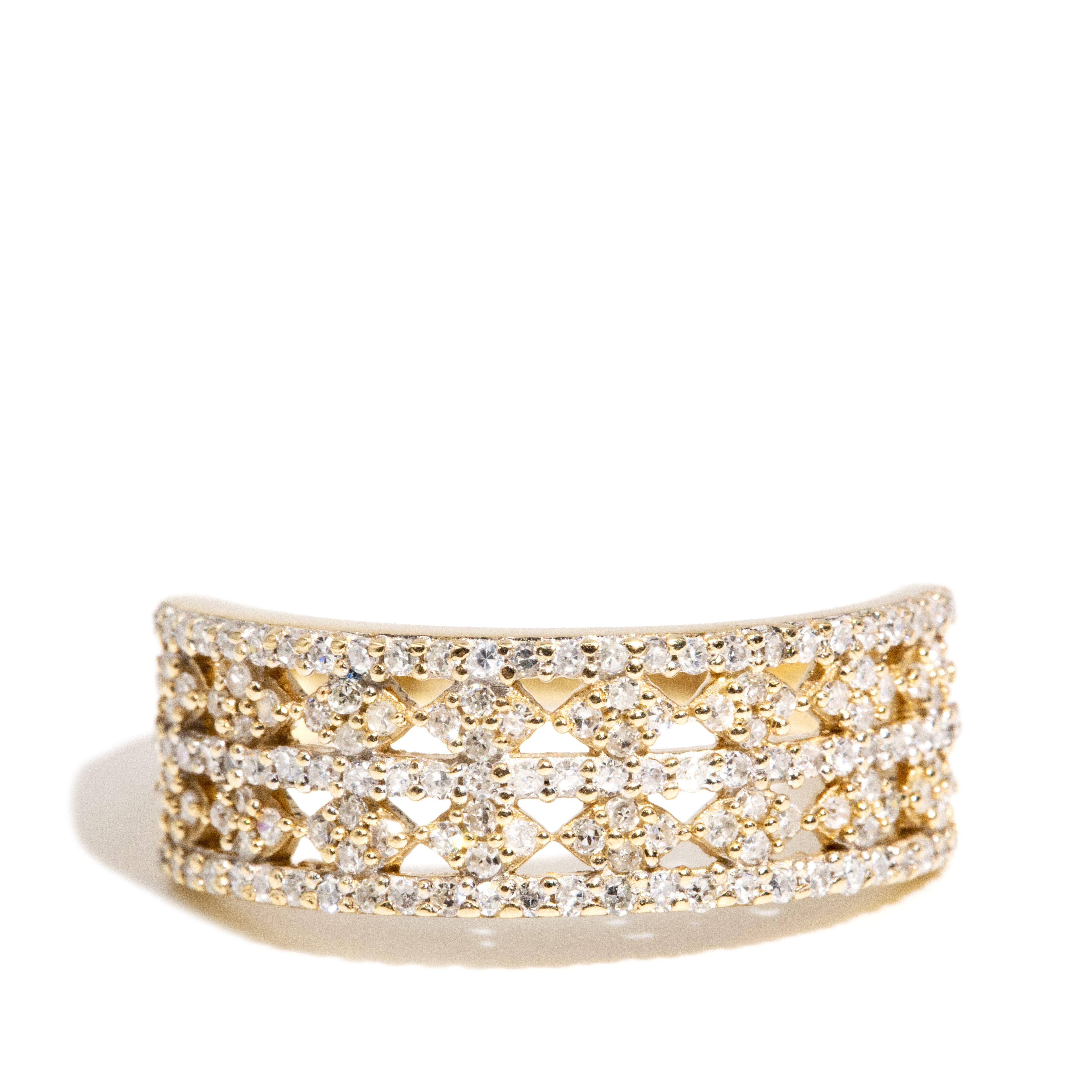 Diamond Dress Ring 10ct Gold,