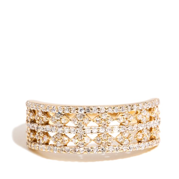 Diamond Dress Ring 10ct Gold,