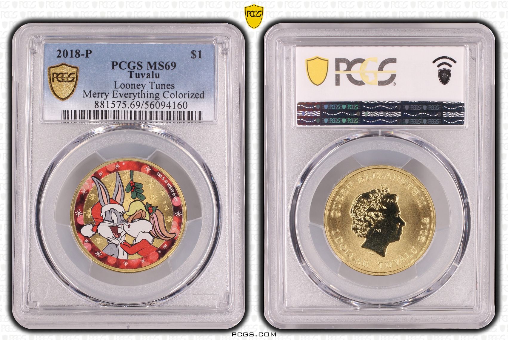 Tuvalu, Looney Tunes Colorized, One Dollar, 2018-P, PCGS MS69