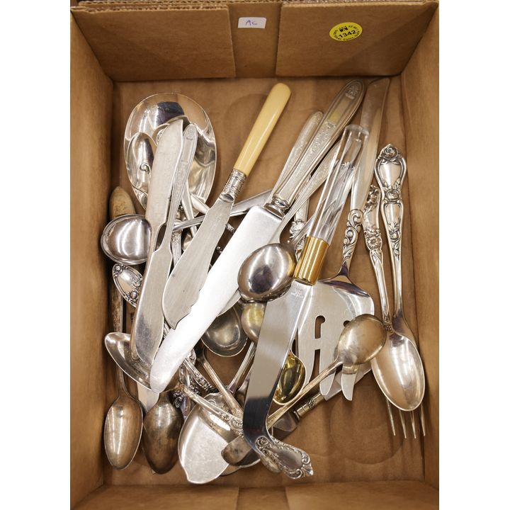Box Misc. Silverplate Flatware