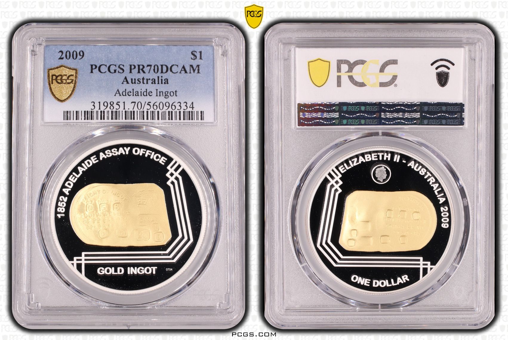 Adelaide Ingot, POP 6/0, One Dollar, 2009, PCGS PR70DCAM