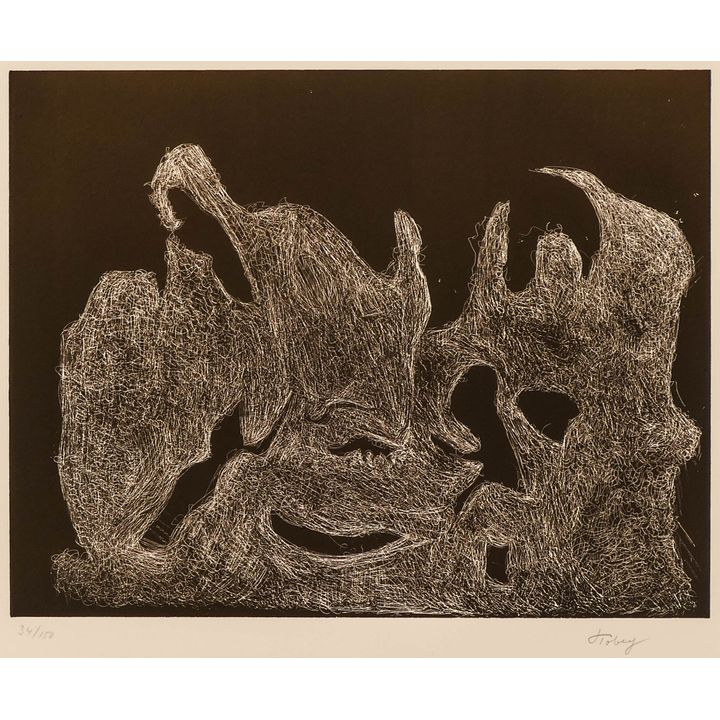 Mark Tobey ''The Awakening-Night'' 1974 Etching