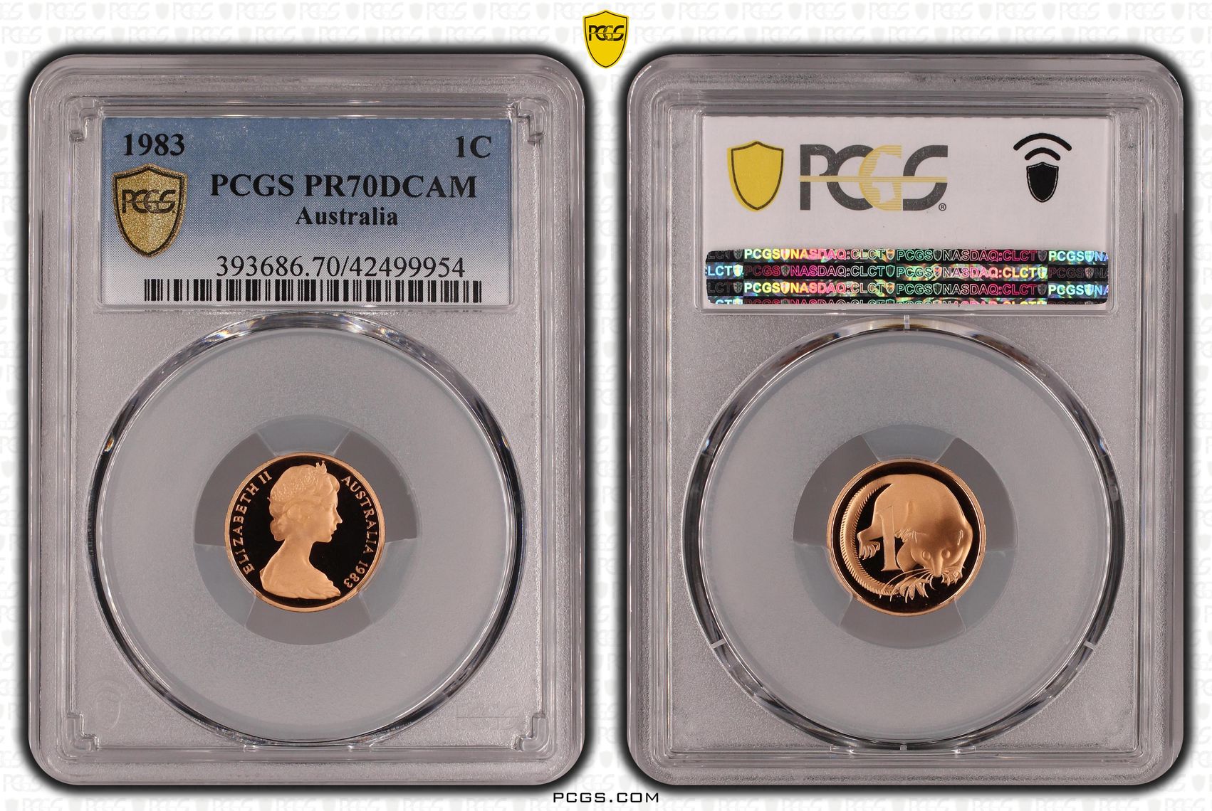 One Cent, 1983, Pcgs Pr70dcam