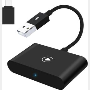 WIRELESS CARPLAY ADAPTER FOR APPLE DEVICES, CONVERTS WIRED TO WIRELESS CARPLAY DONGLE WIRELESS CONTROL FOR IPHONE IOS 10+, SUPPORT