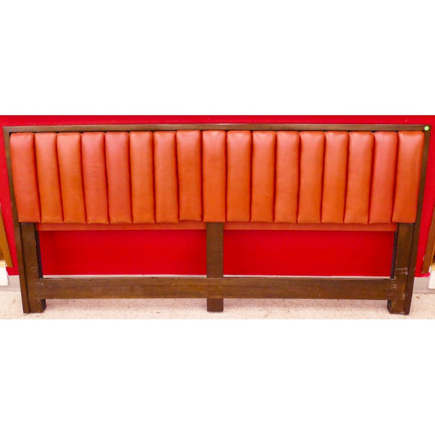 Edward Wormley for Dunbar Leather Reclining King Size Headboard- 40x82x4''