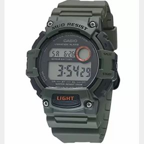 CASIO MEN'S CLASSIC DIGITAL MUD RESISTANT 100M GREEN RESIN WATCH