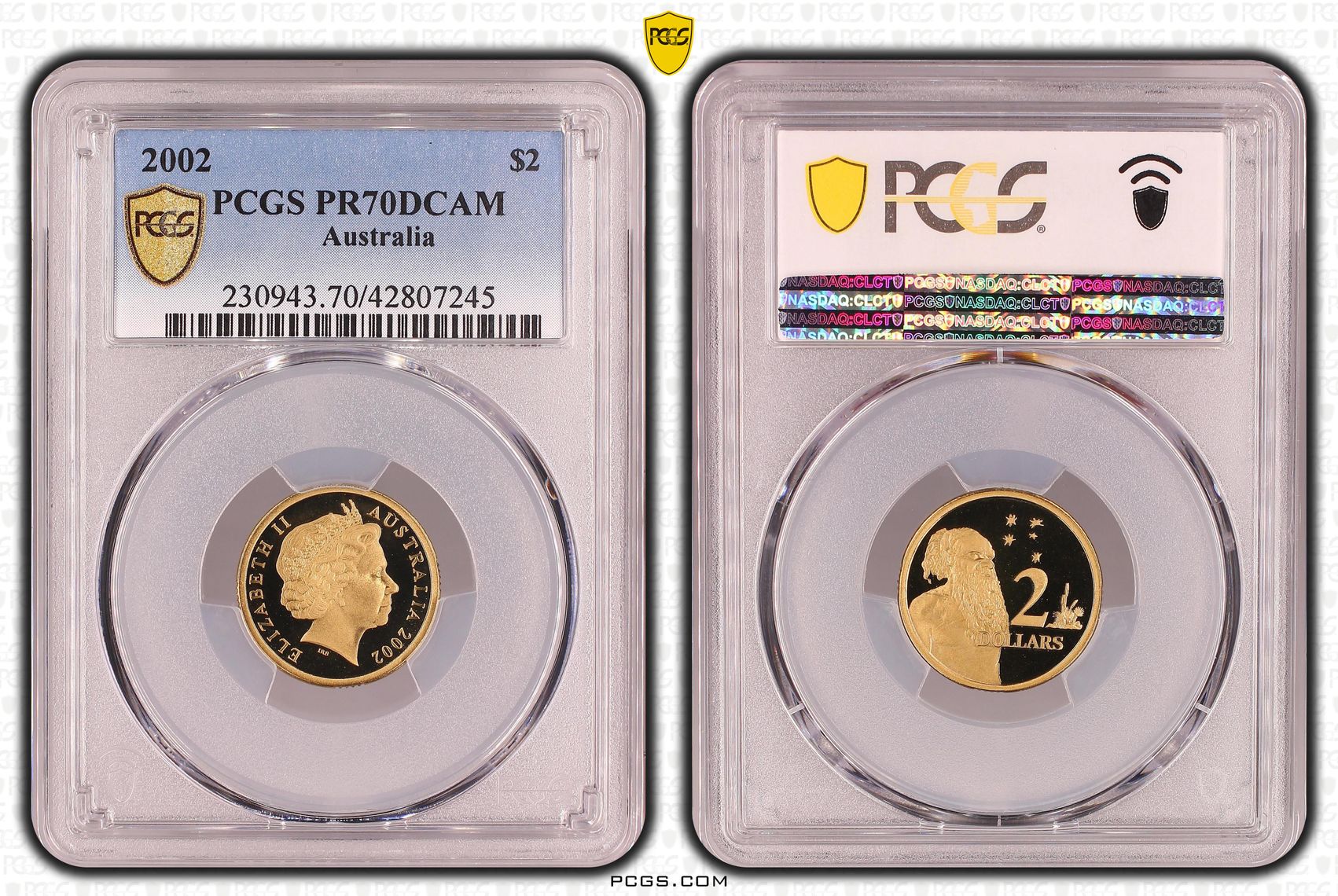 2002 Australia Two Dollar, $2 PCGS - PR70DCAM POP 11/0 -245