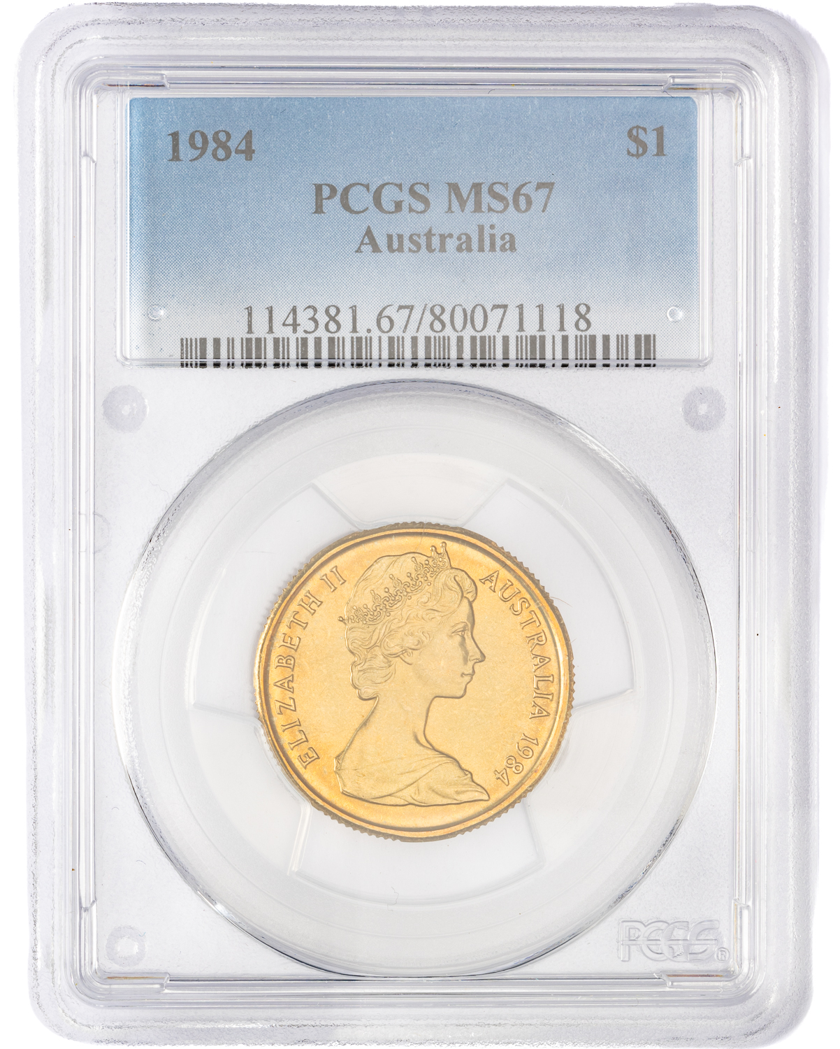 Elizabeth II, One Dollar, 1984, PCGS MS67