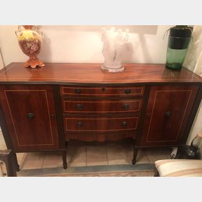 Sideboard. oval extender table and 8 chairs