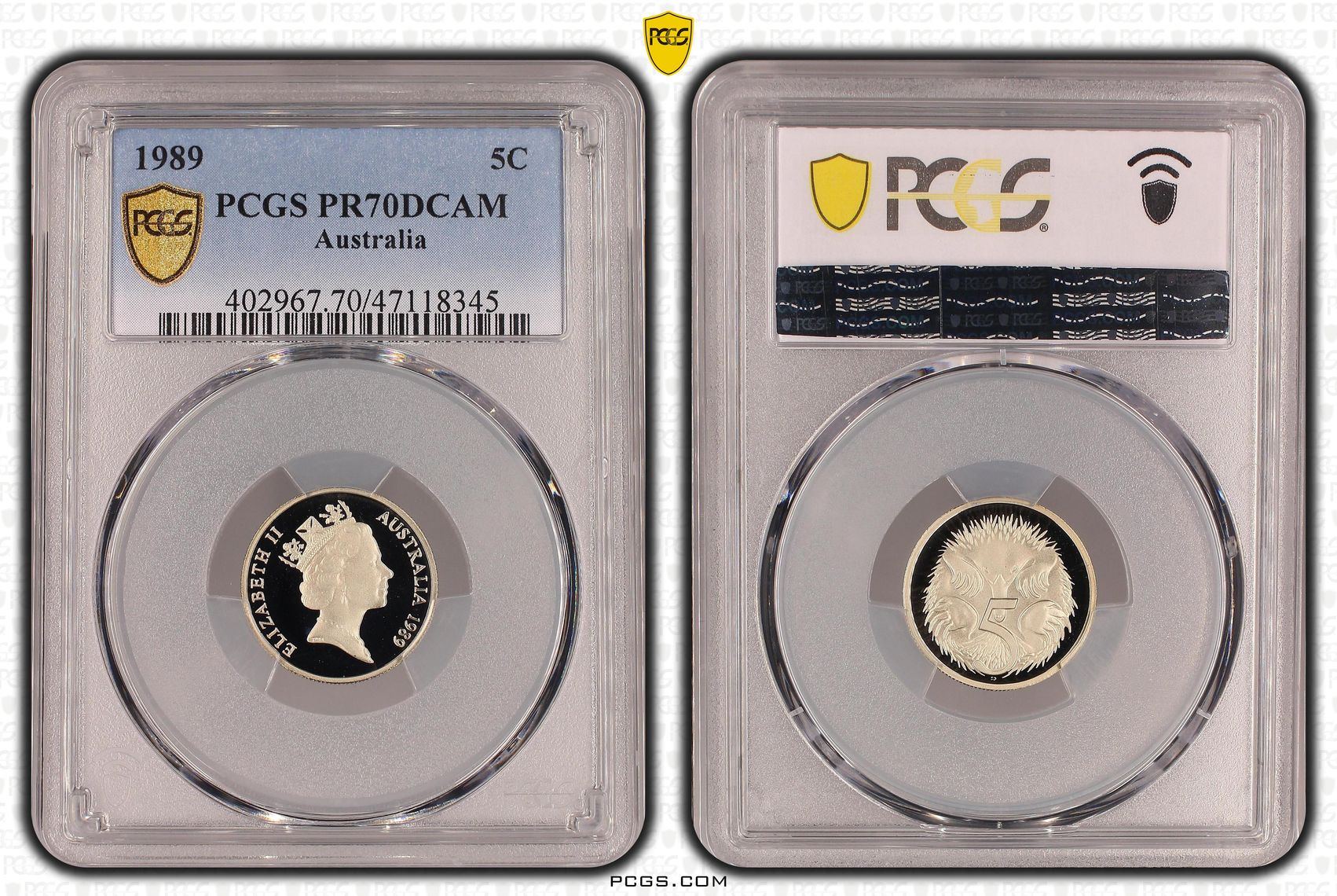 Five Cent, 1989, PCGS PR70DCAM