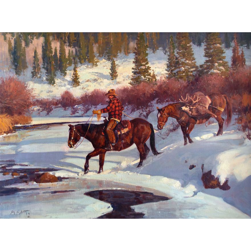 Crossing the Smith's Fork by Jim Norton (1953- )