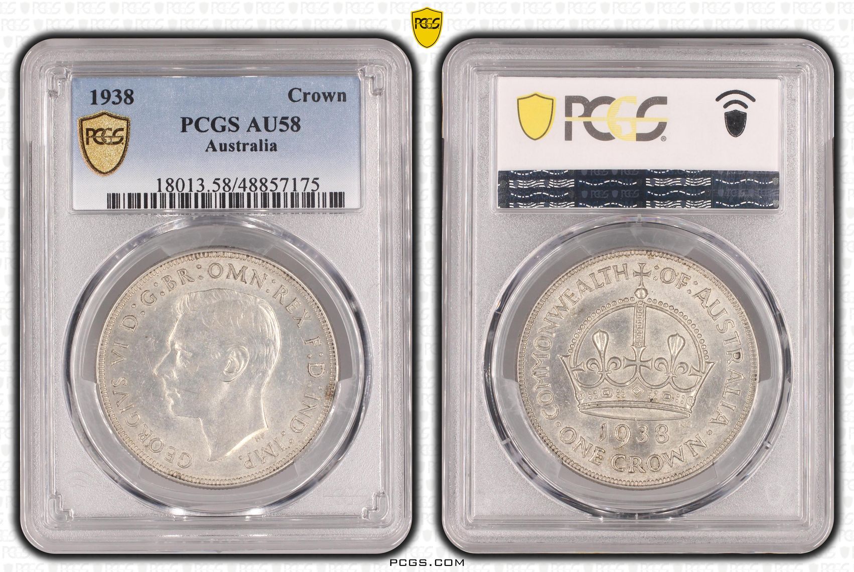 Crown, 1938, PCGS AU58