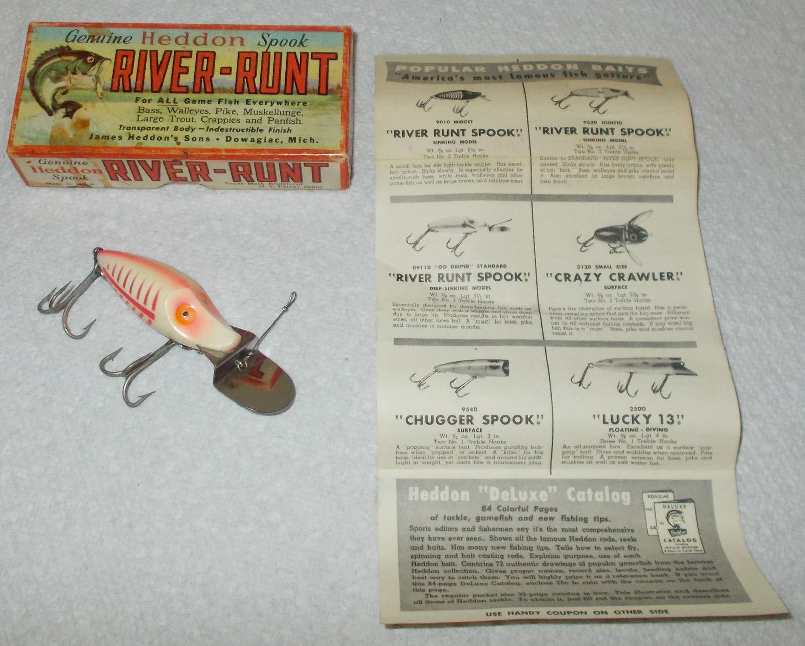 Sold at Auction: Vintage Heddon River Runt Spook Fishing Lure w
