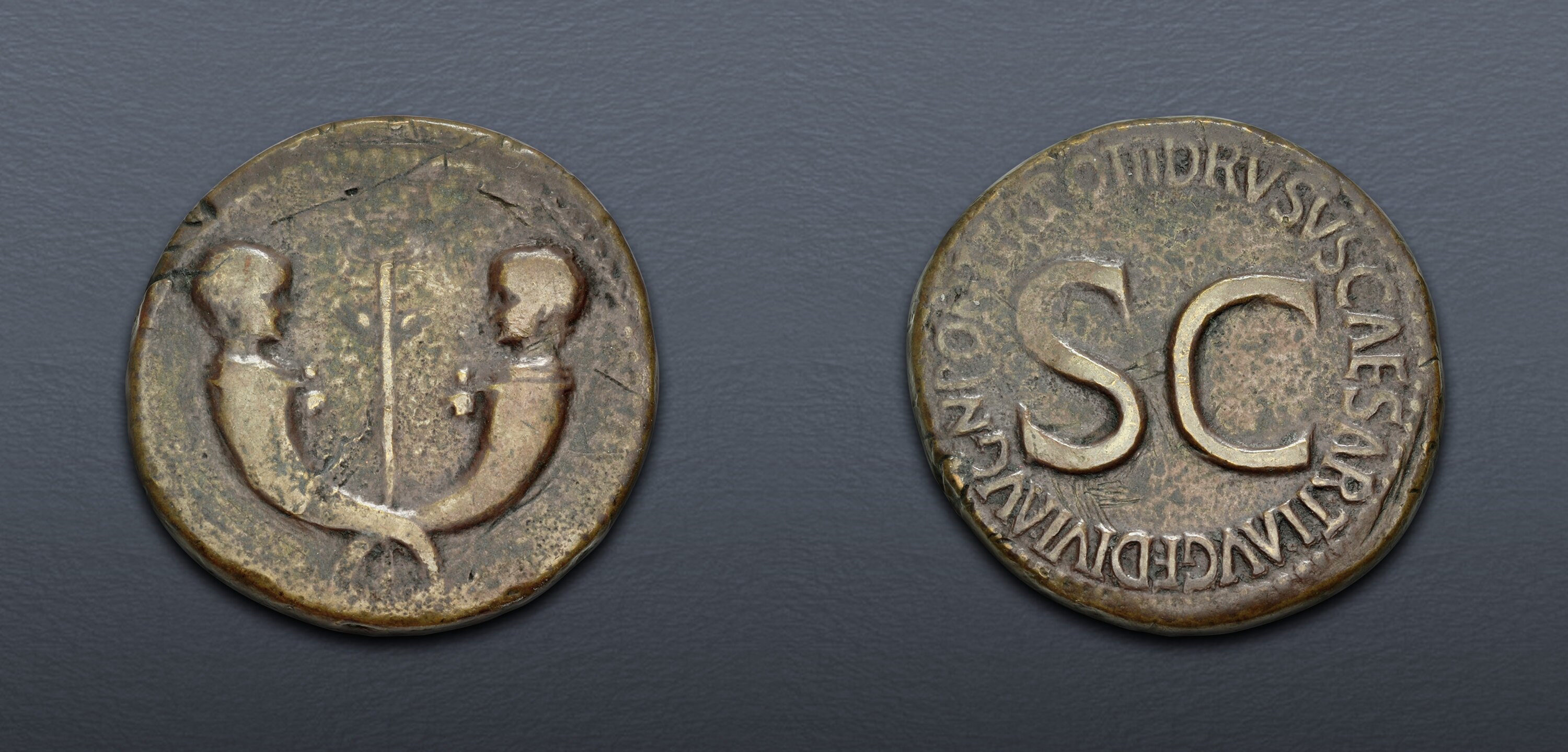 Tiberius & Germanicus Gemellus. AD 19-37/8 and 19-23/4, respectively. Æ ...