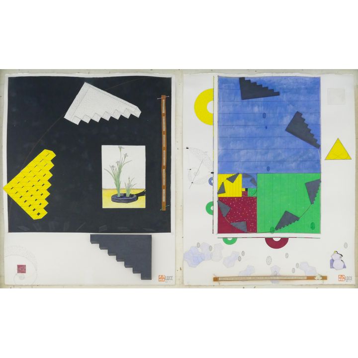 Charles Luce ''White Song Bright Swan'' 1978 Mixed Media