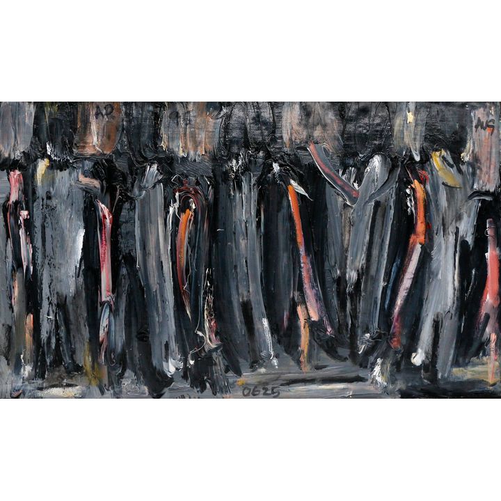 Alan Pearson 'Black Tasman Sea with Figures'