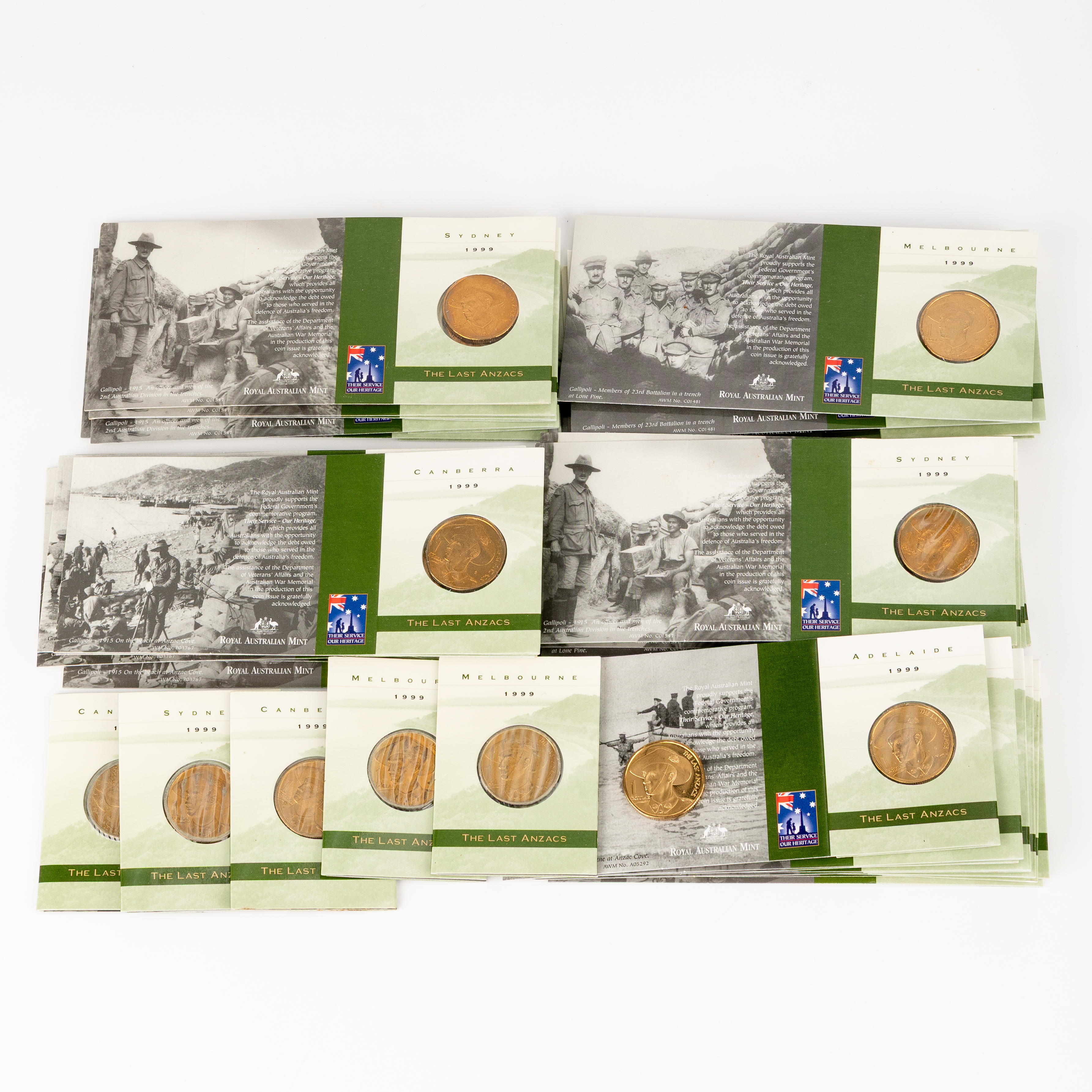 Elizabeth II, RAM - The Last ANZACS, One Dollar, 1999, UNC