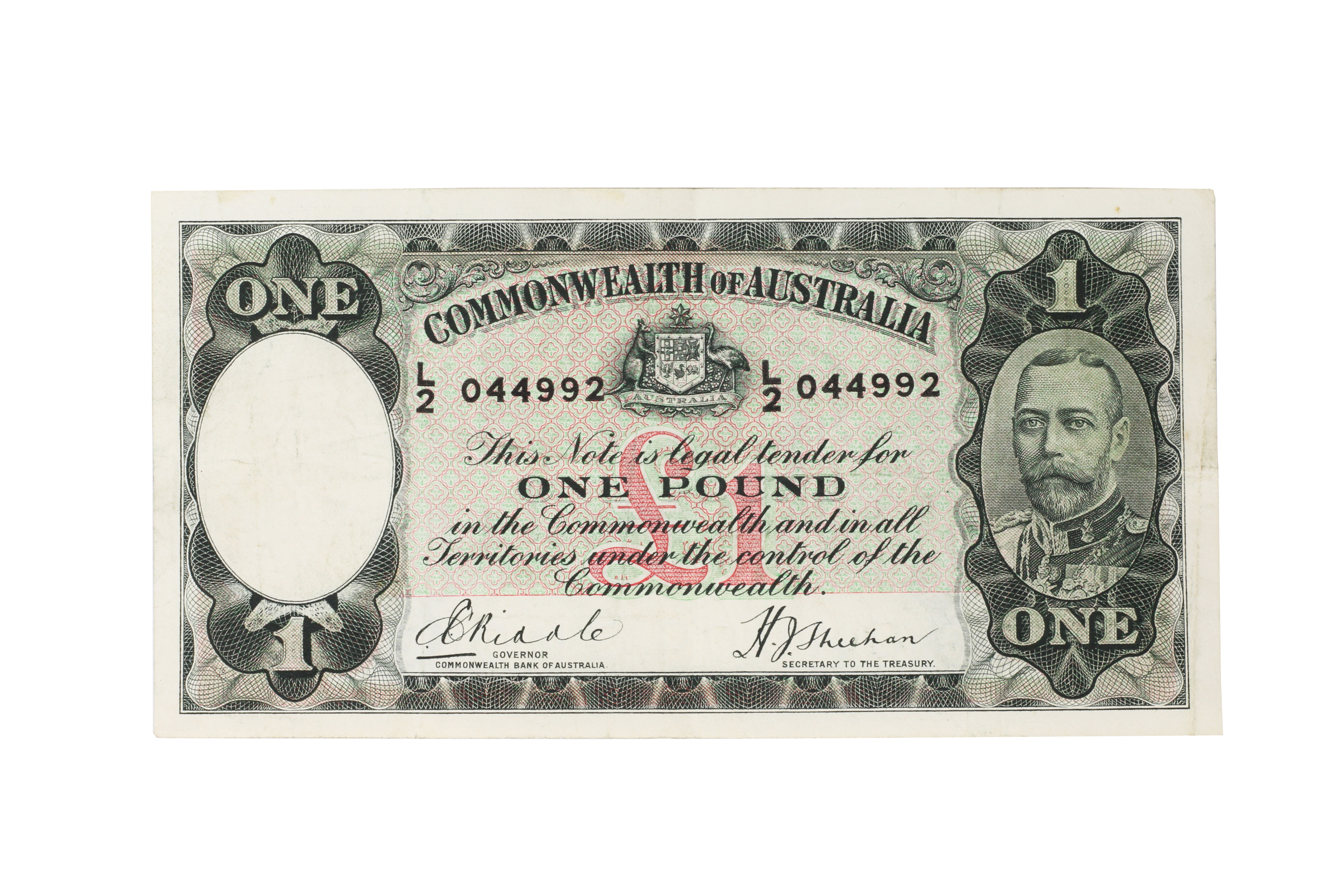 1879. · Riddle/Sheehan, George V, Pound, 1933, gVF