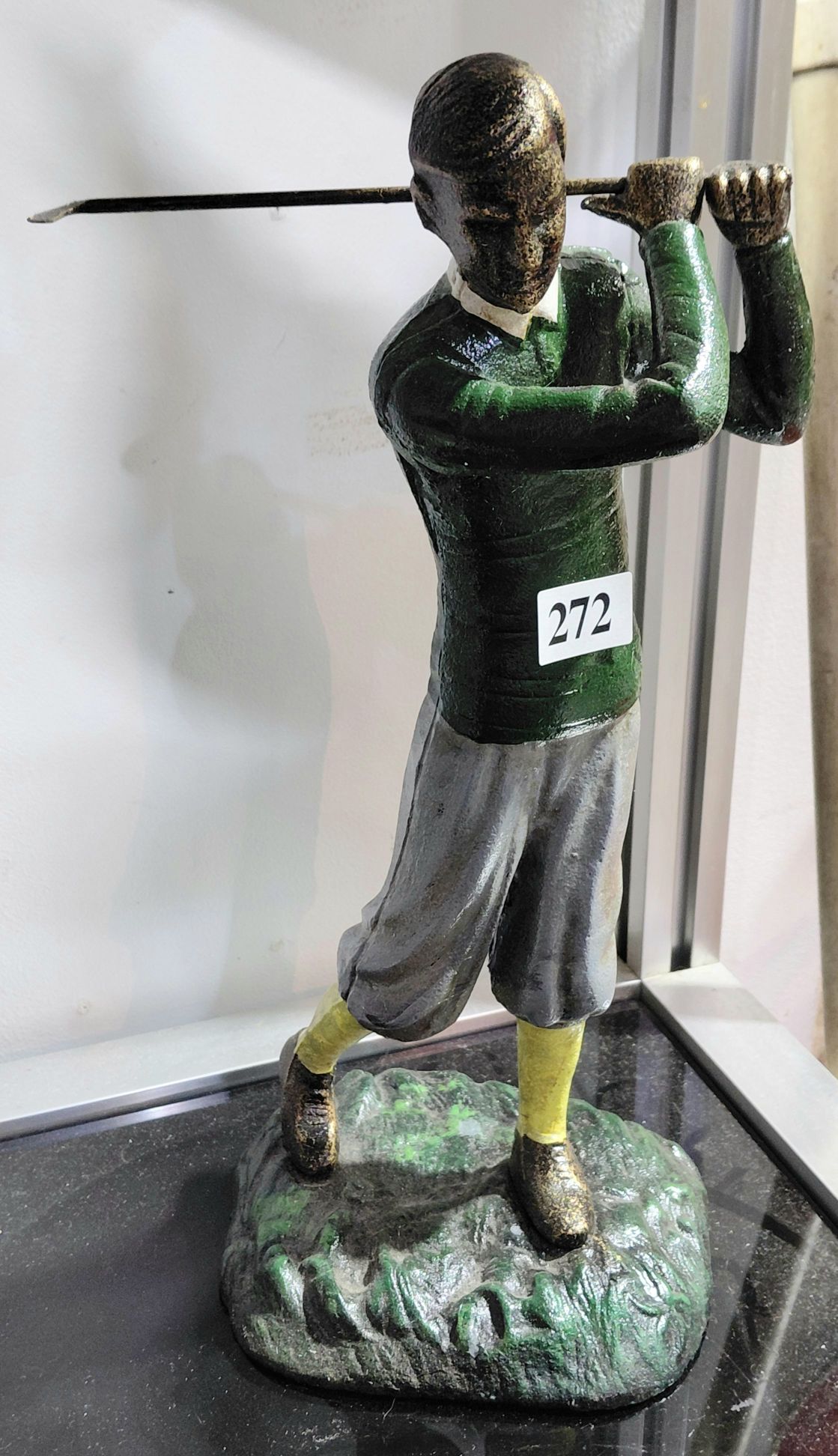 272 · CAST IRON 'GOLFER' DOORSTOP