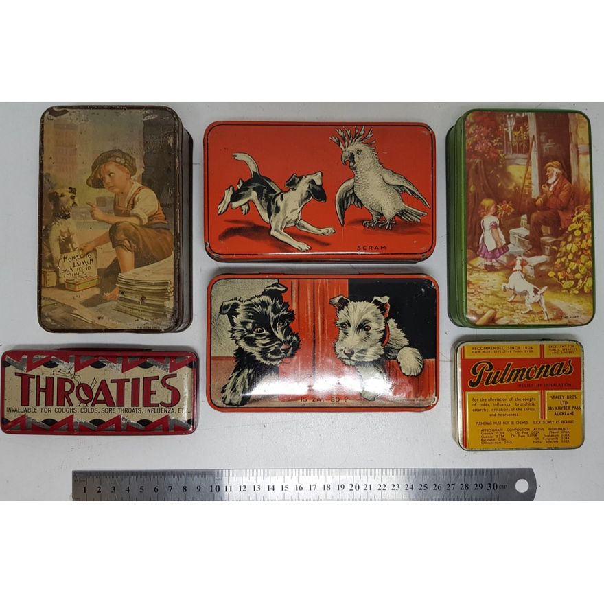 Vintage Tins (x6)