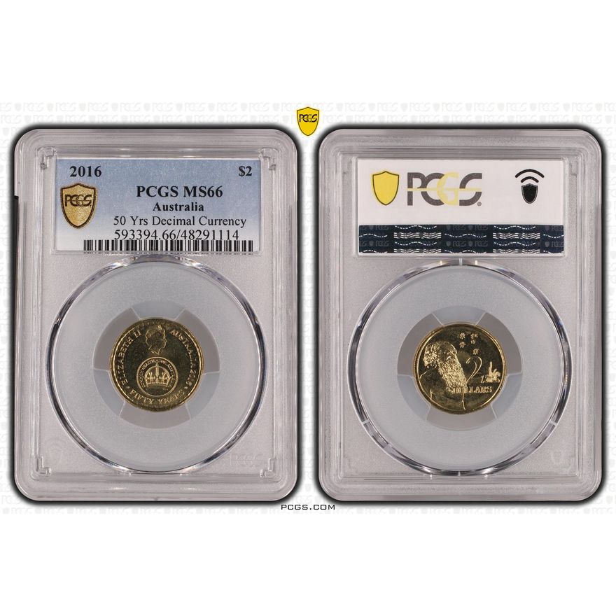 50 Yrs Decimal Currency, Two Dollar, 2016, PCGS MS66