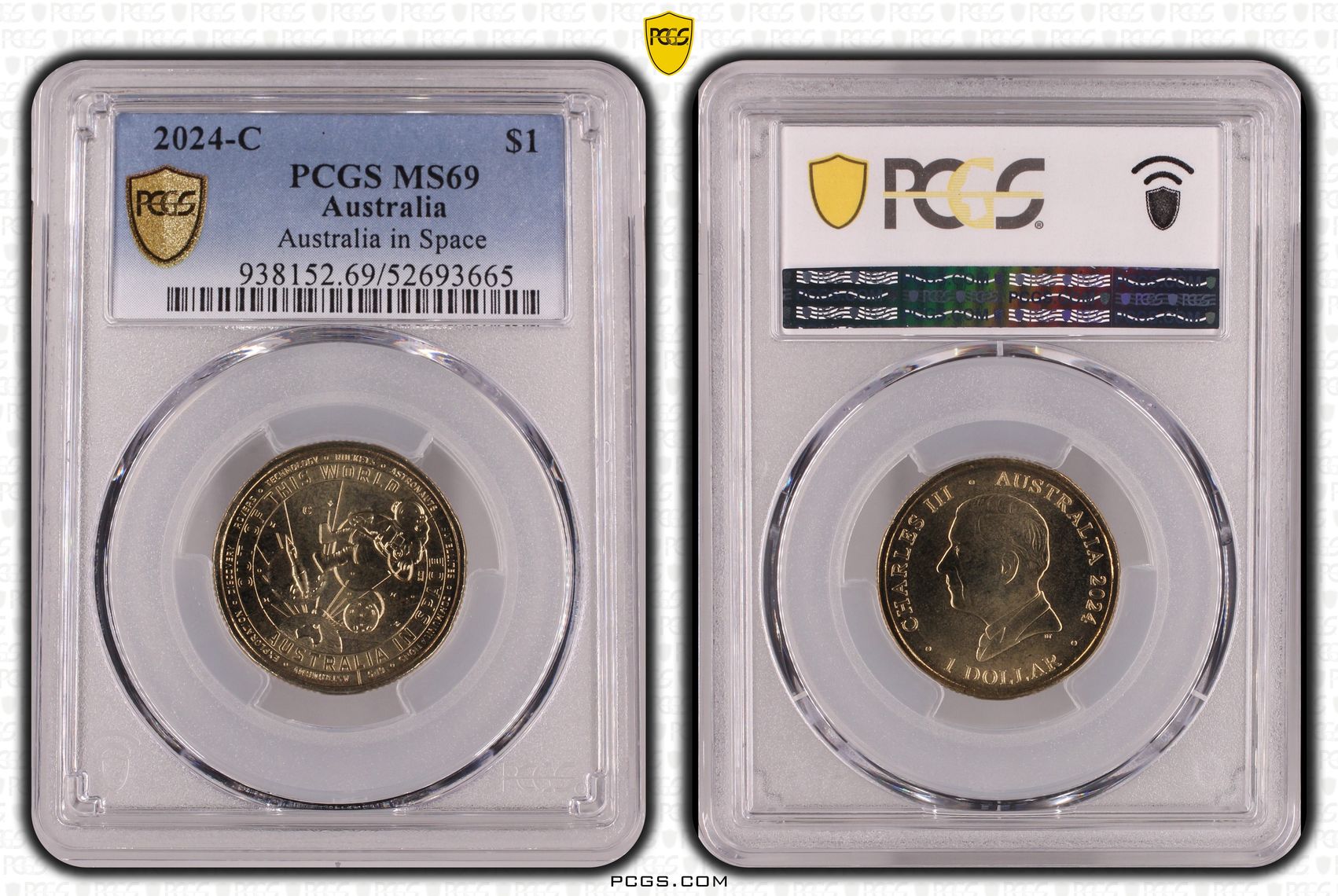 Australia in Space, One Dollar, 2024-C, PCGS MS69