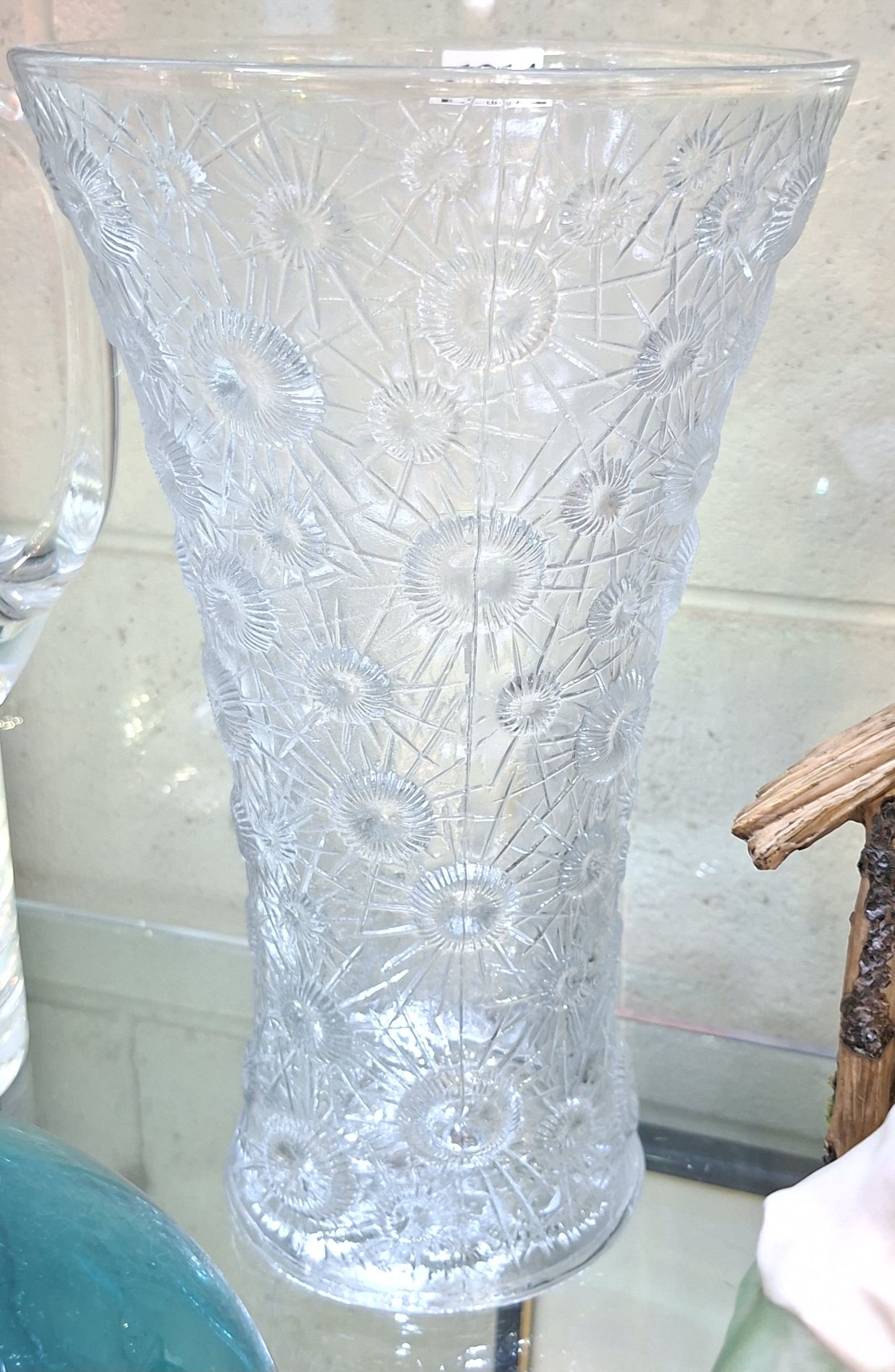 Italian Pressed Glass Vase