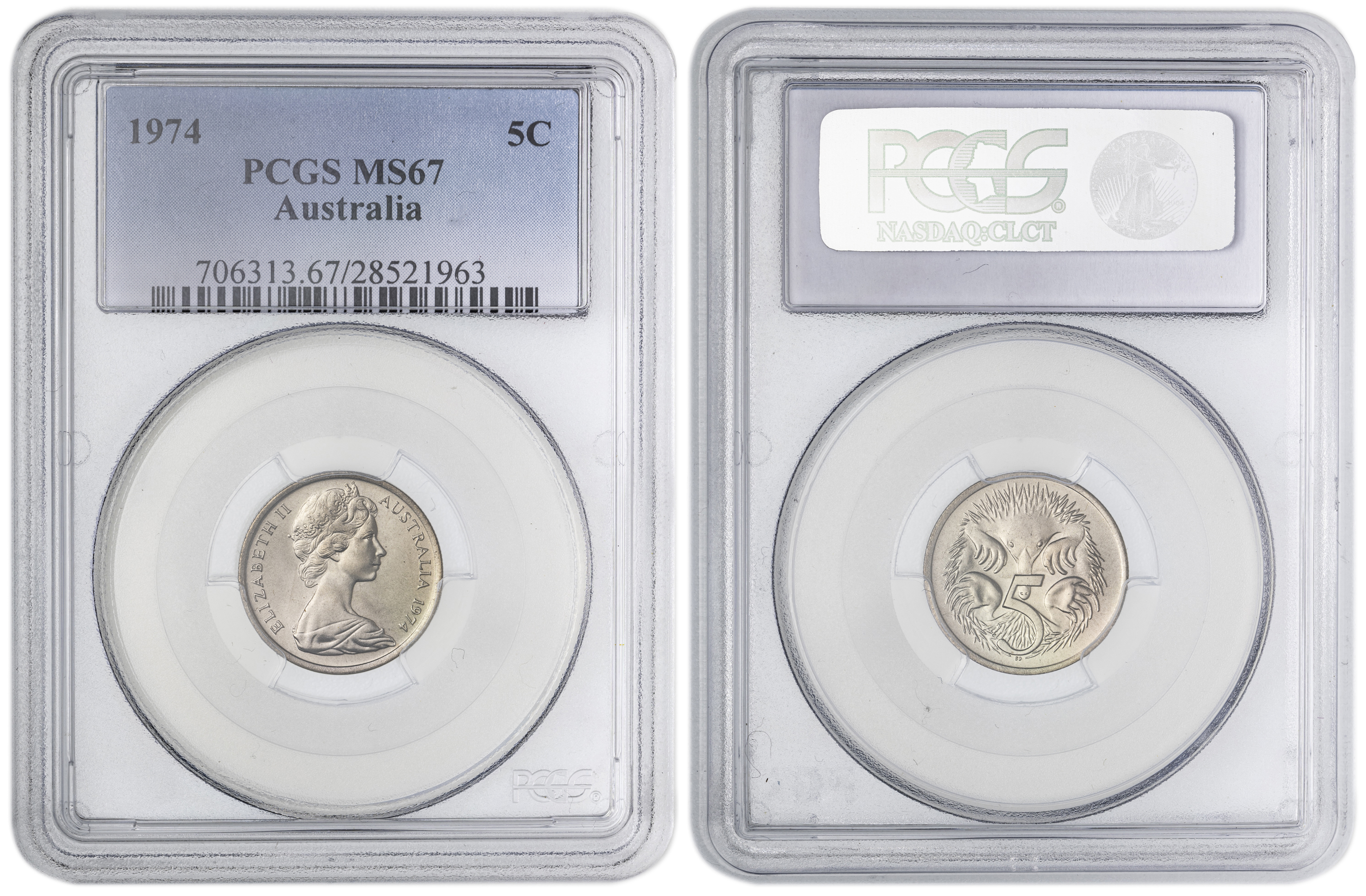 Five Cent, 1974, PCGS MS67