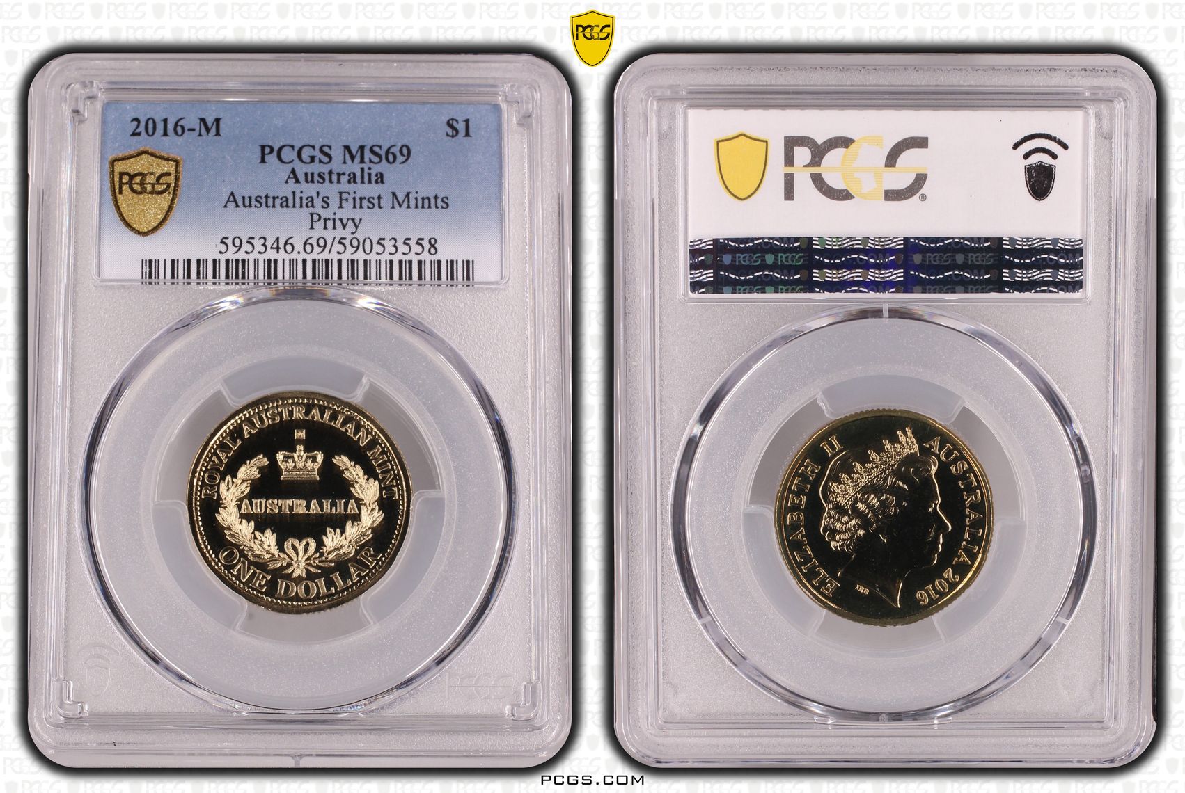 Australia's First Mints Privy, POP 1/0, One Dollar, 2016-M, PCGS MS69