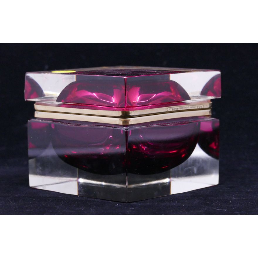 Murano Glass Mandruzzato Box- 3.5x4''