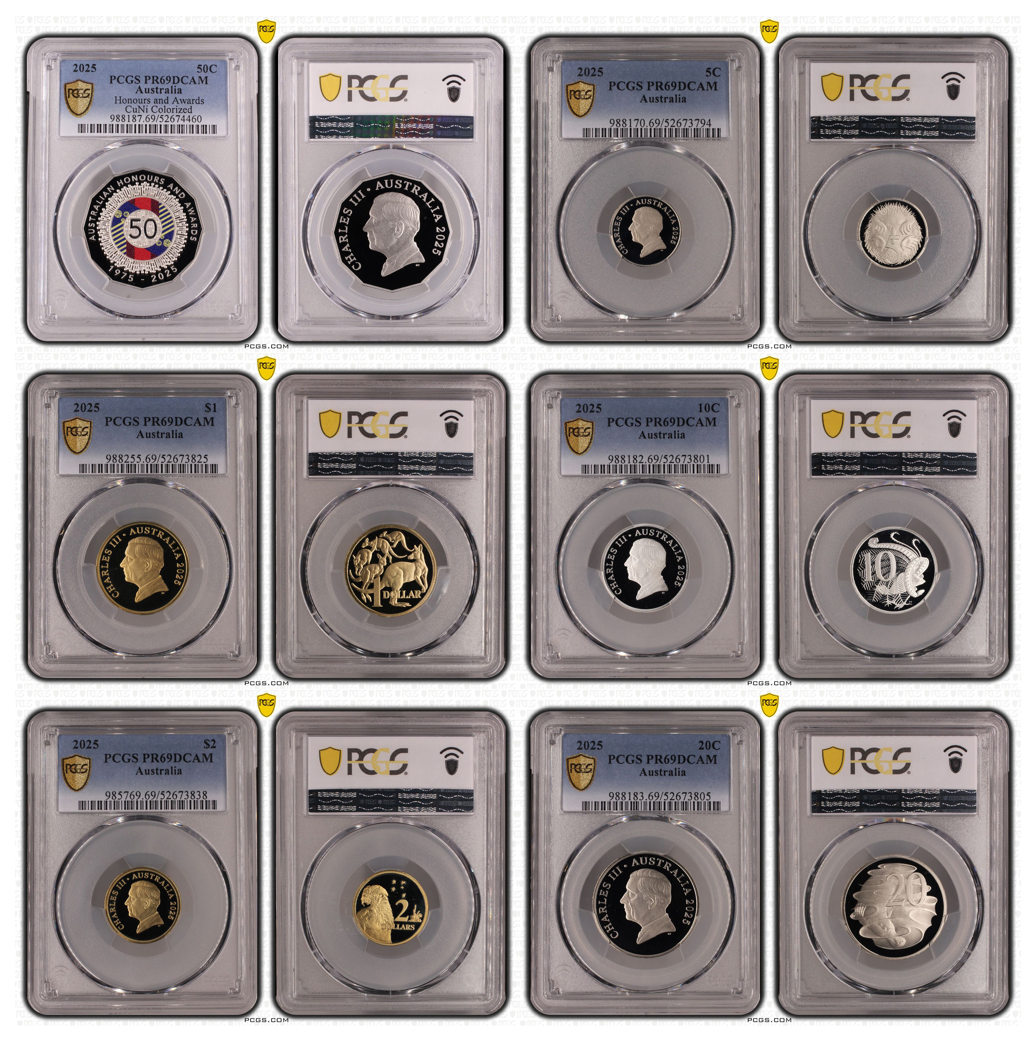 Accumulation, Five Cent - Two Dollar, 2025, PR69DCAM