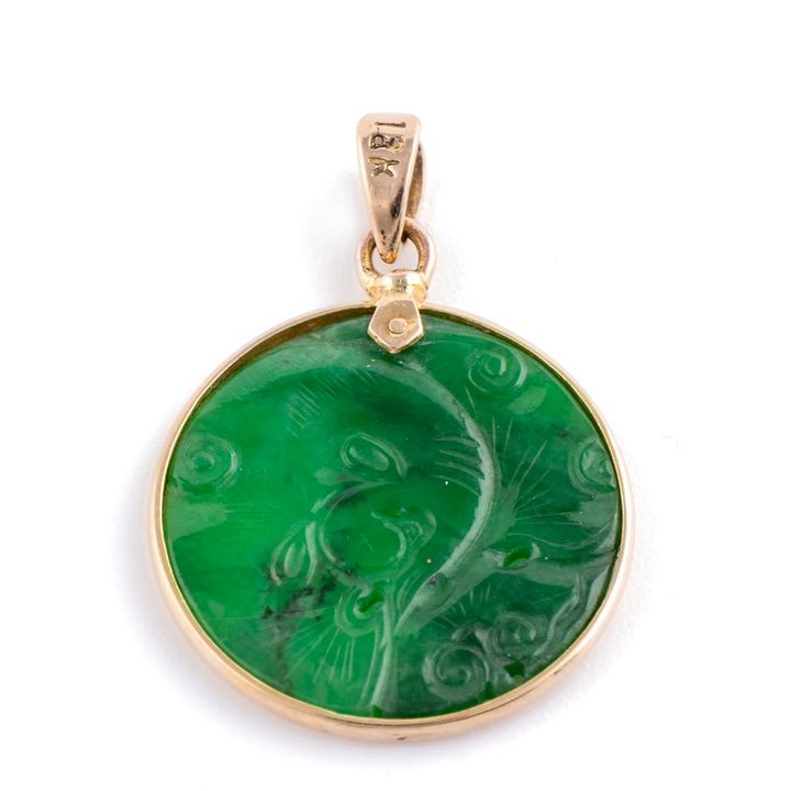 Jade Pendant 18ct Gold