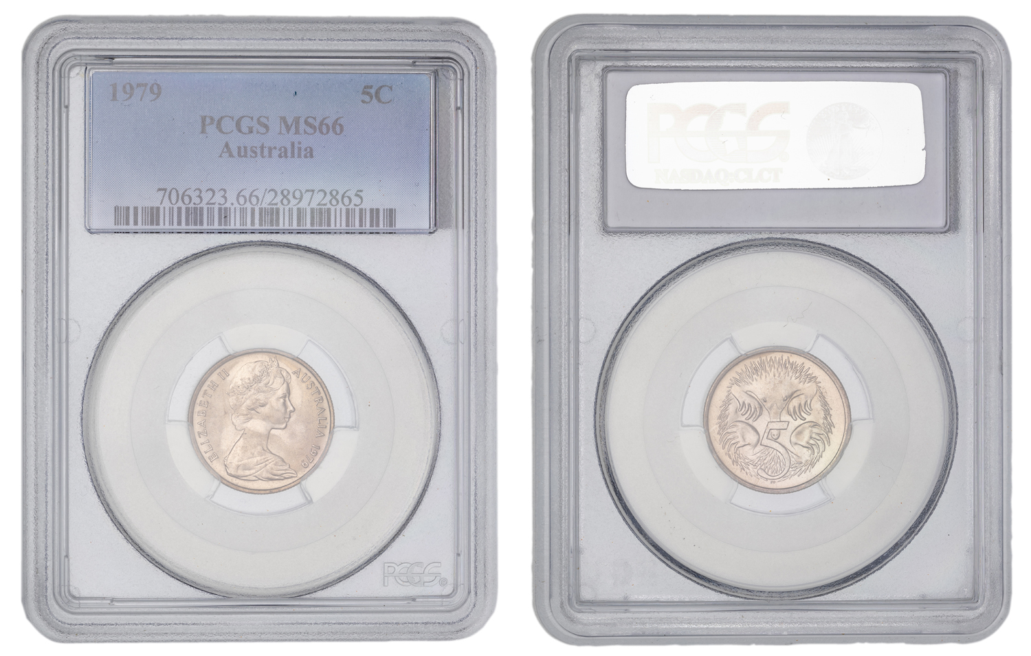 Elizabeth II, Five Cent, 1979, PCGS MS66