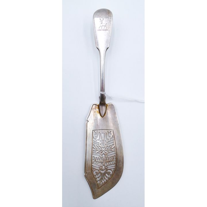 William Chawner English Victorian Sterling Fish Server 12.5''