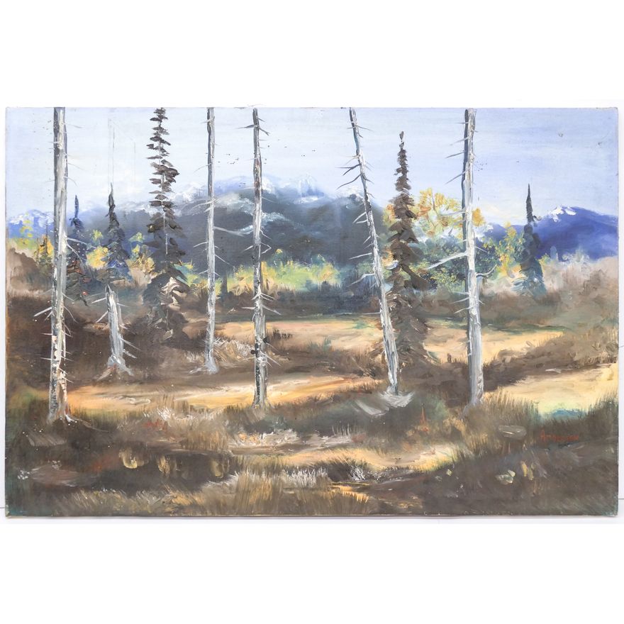 Gene Amondson ''Dead Trees'' Oil on Canvas 24''x36''