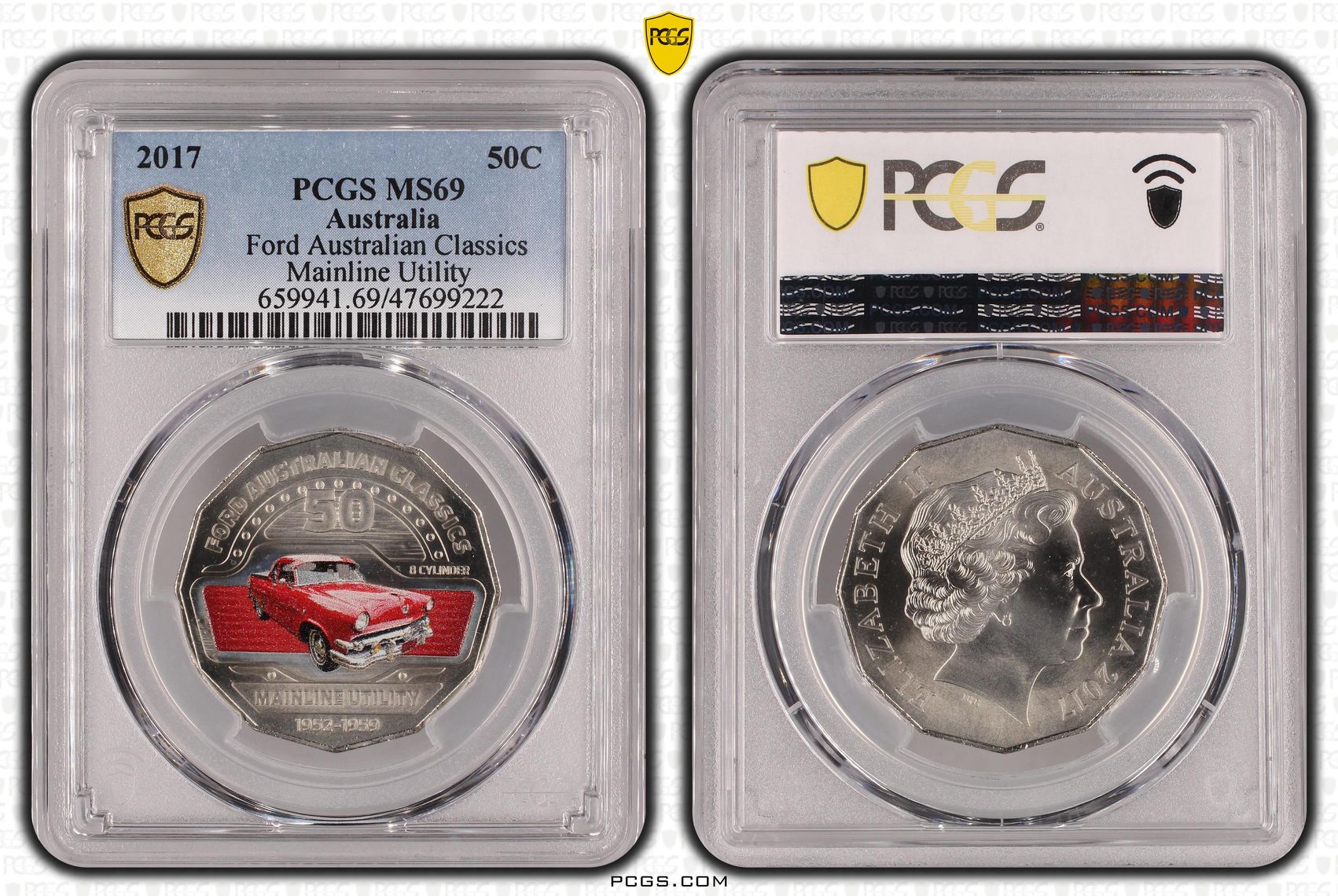 Ford Australian Classics - Mainline Utility, Fifty Cent, 2017, PCGS MS 69