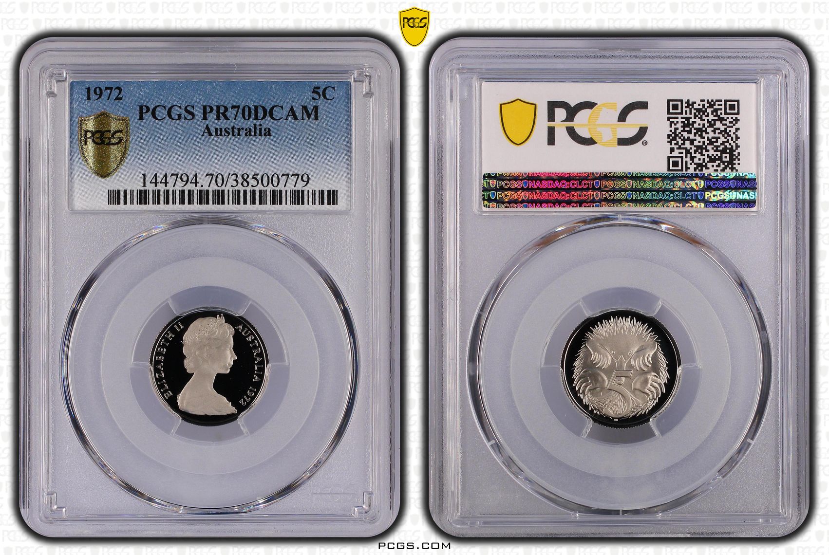 51 · 1972 Australia Five Cent, 5c PCGS - PR70DCAM POP 9/0 -779