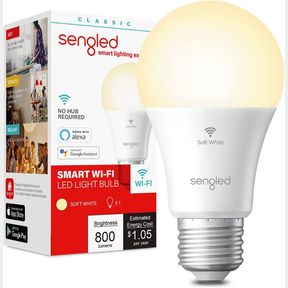 1 PACK SENGLED SMART BULB, WIFI LIGHT BULBS, DIMMABLE ALEXA LIGHT BULB, SMART LIGHT BULBS THAT WORK WITH ALEXA & GOOGLE HOME, A19