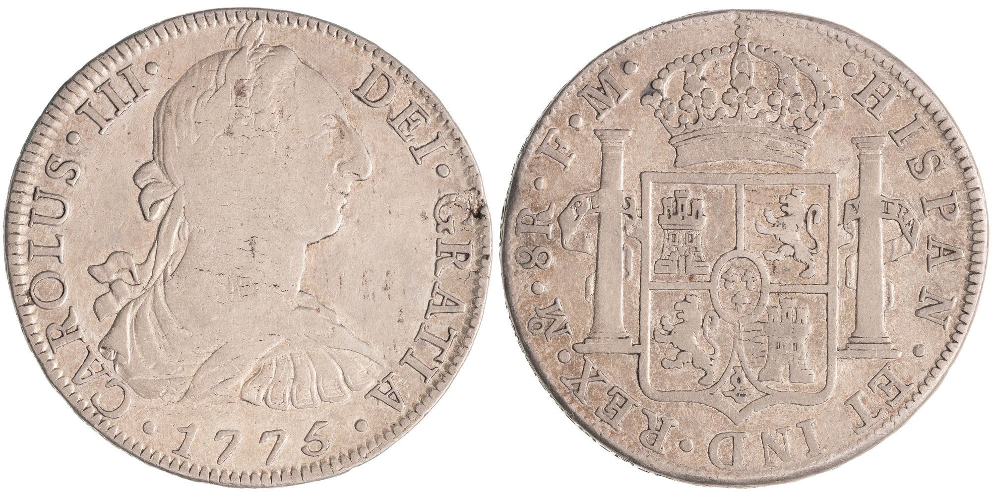 Mexico, Charles III, Eight Reales, 1775, VG