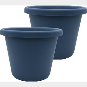 THE HC COMPANIES PLASTIC PLANTER, SLATE BLUE, 17"