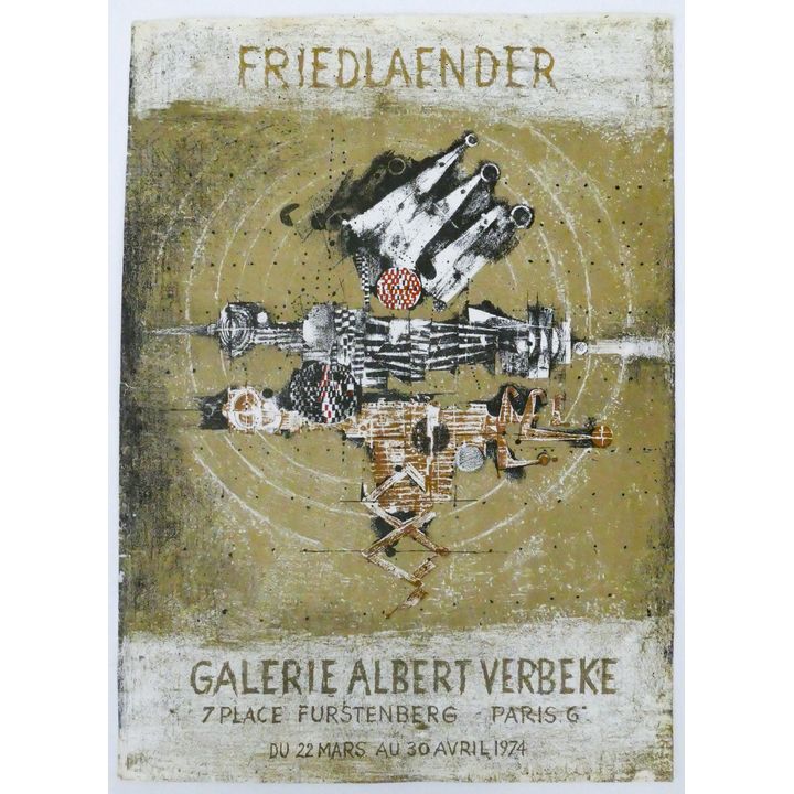 Johnny Friedlaender Galerie Albert 1974 Exhibition Lithograph