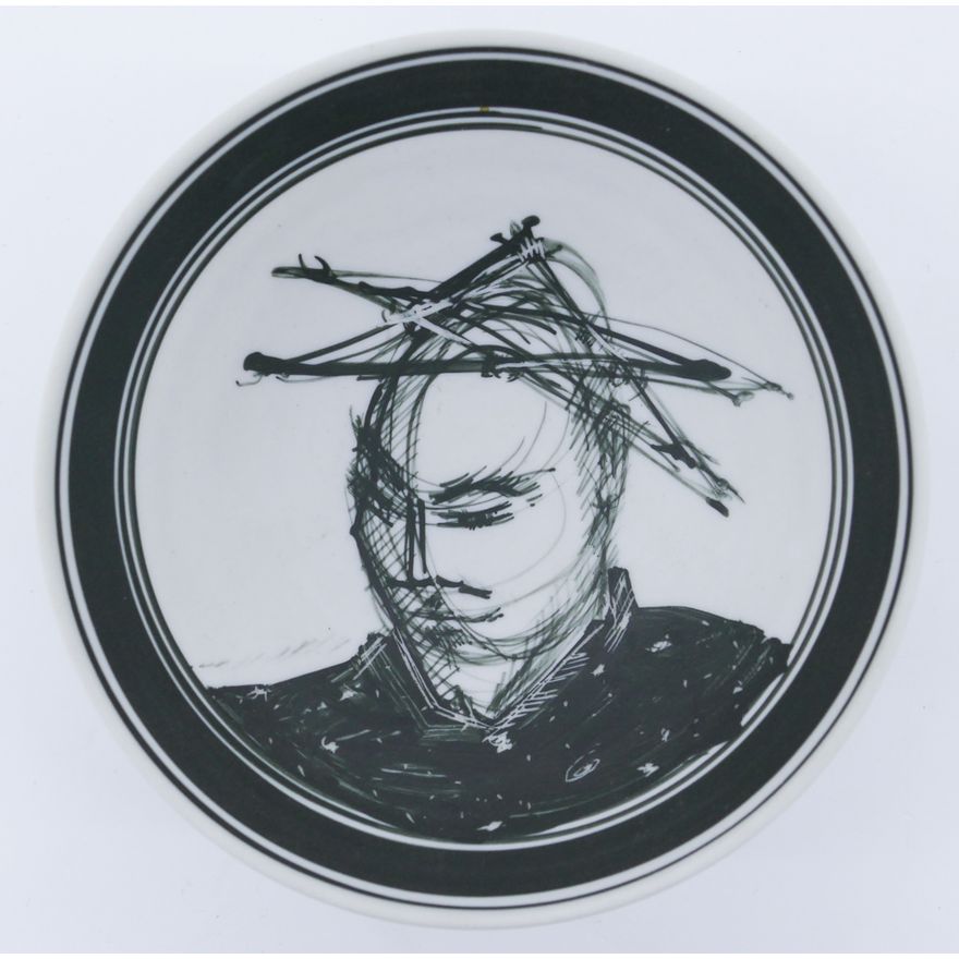 Edward Eberle ''Man in a Star Hat'' Bowl Porcelain