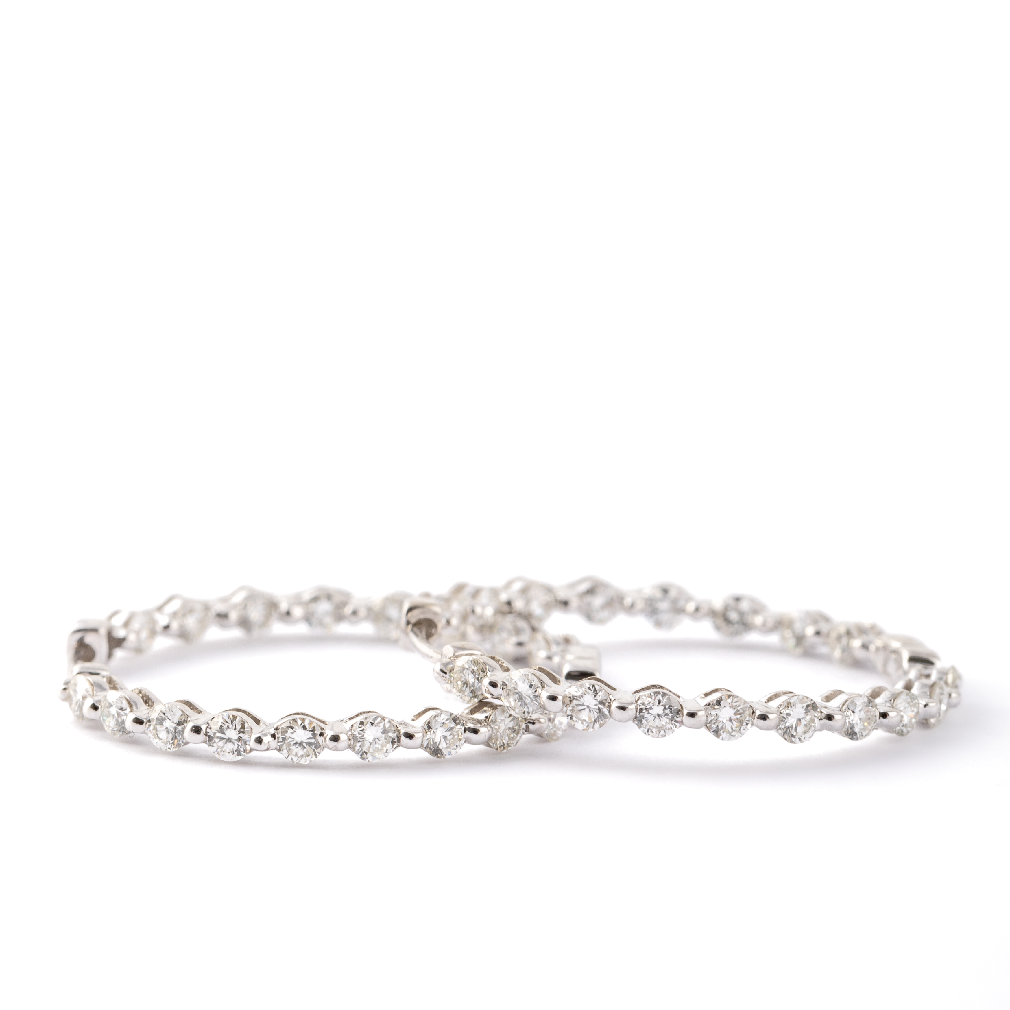 1.20 Carat Diamond Hoops 18ct Gold
