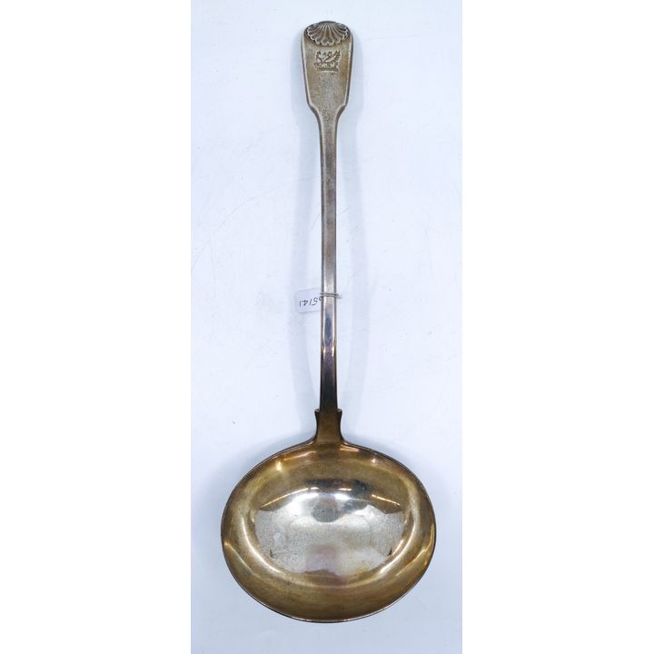 Victorian Sterling Armorial Punch Ladle 13'' - 244 Grams