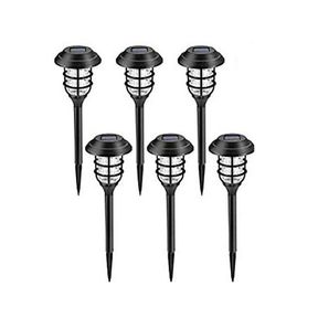 OUTDOOR WATERPROOF LED SOLAR GARDEN PATHWAY LIGHTS PACK OF 6