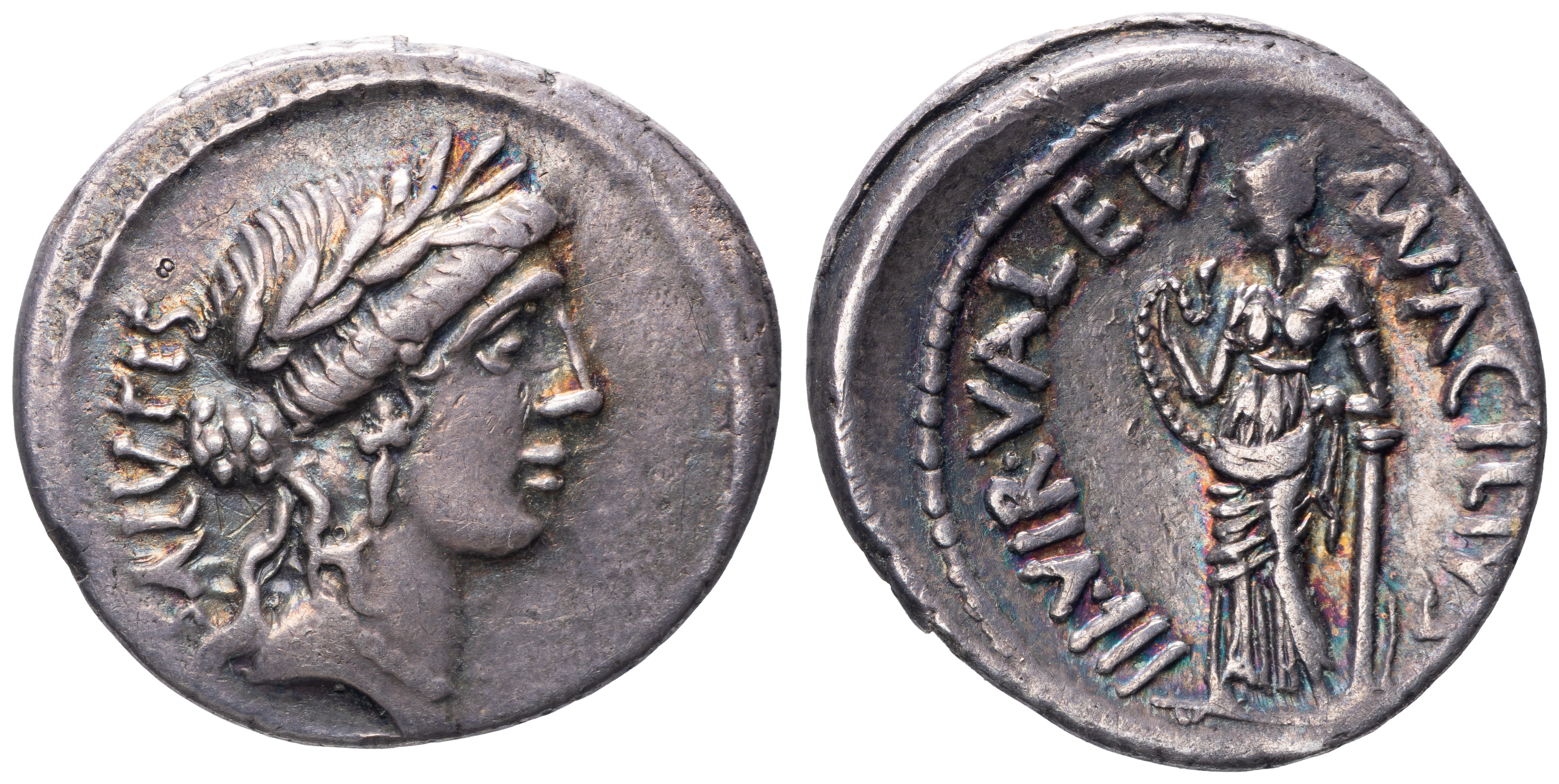Mn. Acilius, Ar Denarius, 49 Bc, Gvf